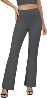 Women Bootcut Dress Pants Business Casual Work Pants with Pockets High Waist Stretchy Trousers Pull On Office Slacks - Image 2