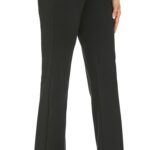 Women Stretchy Straight Leg Dress Work Pants Business Office Casual Slacks with Pockets