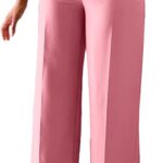 Women Wide Leg Dress Pants High Waisted Straight Leg Slacks Business Office Work Pants Trousers