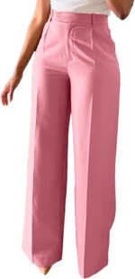 Women Wide Leg Dress Pants High Waisted Straight Leg Slacks Business Office Work Pants Trousers