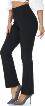 High Waisted Dress Pants for Women Petite/Regular/Tall Bootcut Pull On Yoga Work Slacks Pockets 28"/29.5"/31.5" - Image 2