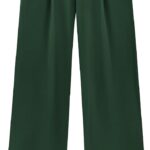 Palazzo Pants for Women Dressy High Elastic Waisted Business Casual Wide Leg Trousers Pant