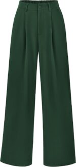 Palazzo Pants for Women Dressy High Elastic Waisted Business Casual Wide Leg Trousers Pant