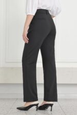 Dress Pants Women Work Business Pants Tummy Control Office Straight Leg Trousers High Waisted Ladies Slacks - Image 2