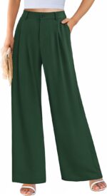 Palazzo Pants for Women Dressy High Elastic Waisted Business Casual Wide Leg Trousers Pant - Image 2