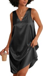 Women's Satin Silk Nightgown for Summer Comfortable Home Wear - Image 2