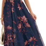 V-neck Sleeveless A-line Tulle Maxi Dress