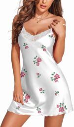 Sexy Lace Camisole Satin Silk Nightgown for Brides - Image 2