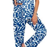 Button-Up Two-Piece Pajama Set, Shorts, Long-Sleeved, Long Pants