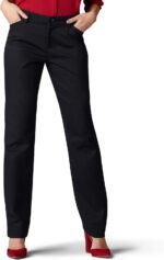 Women Wrinkle Free Relaxed Fit Straight Leg Pant