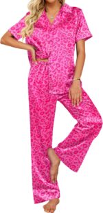 Women's Silk Pajama Set, Two-Piece Satin Pajama Set